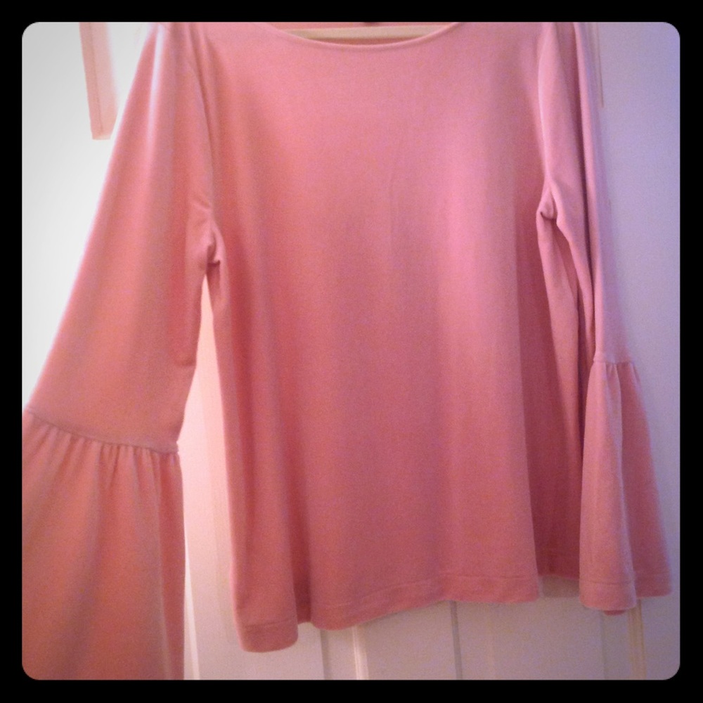 Ann Taylor velour bell sleeve top size L